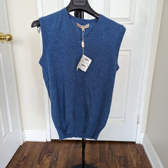 Blue cashmere vest size M - Picture 7 of 8